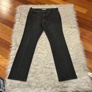 Levi’s 505 straight black cotton‎ stretch jeans size 28